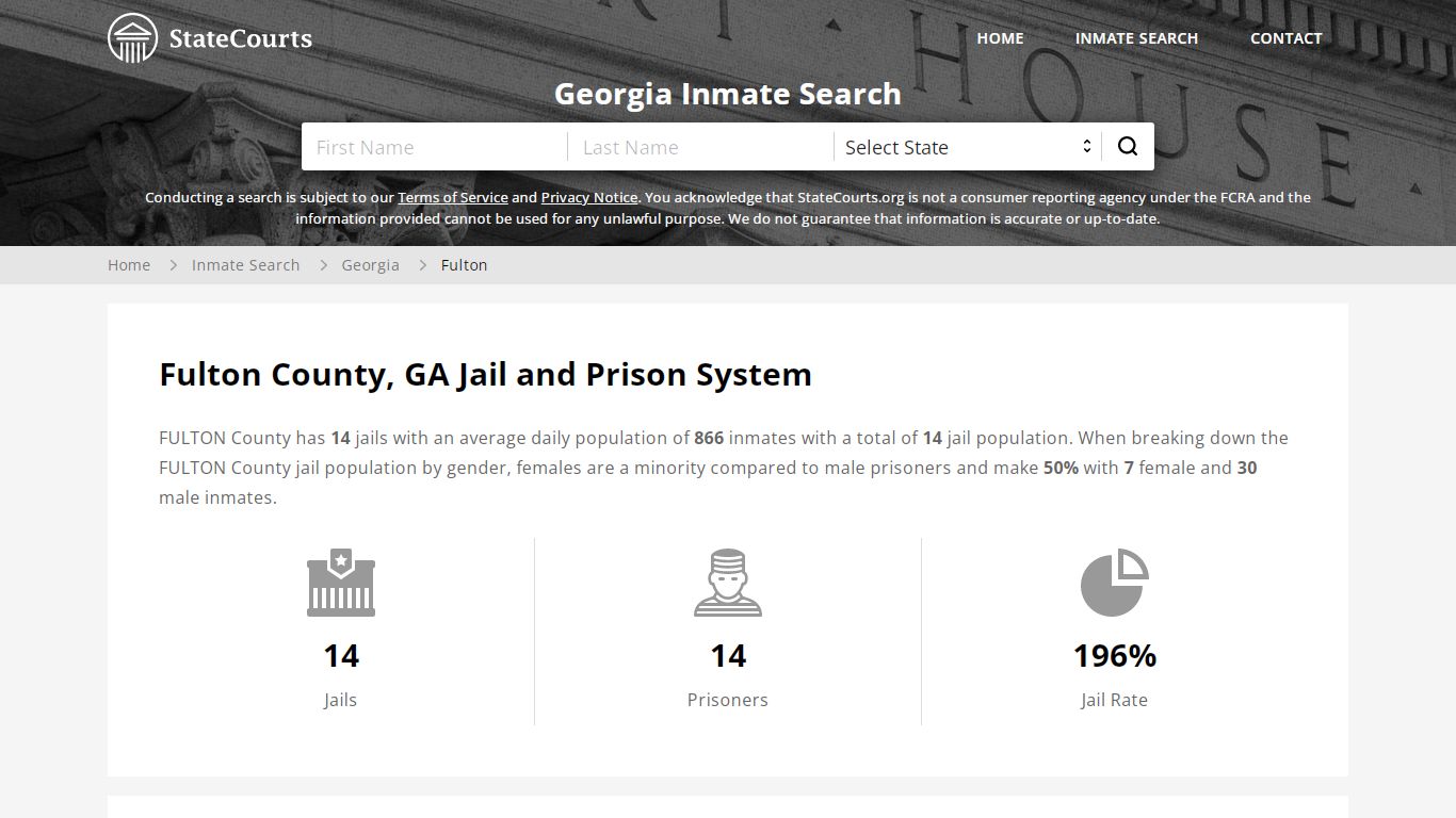 Fulton County, GA Inmate Search - StateCourts
