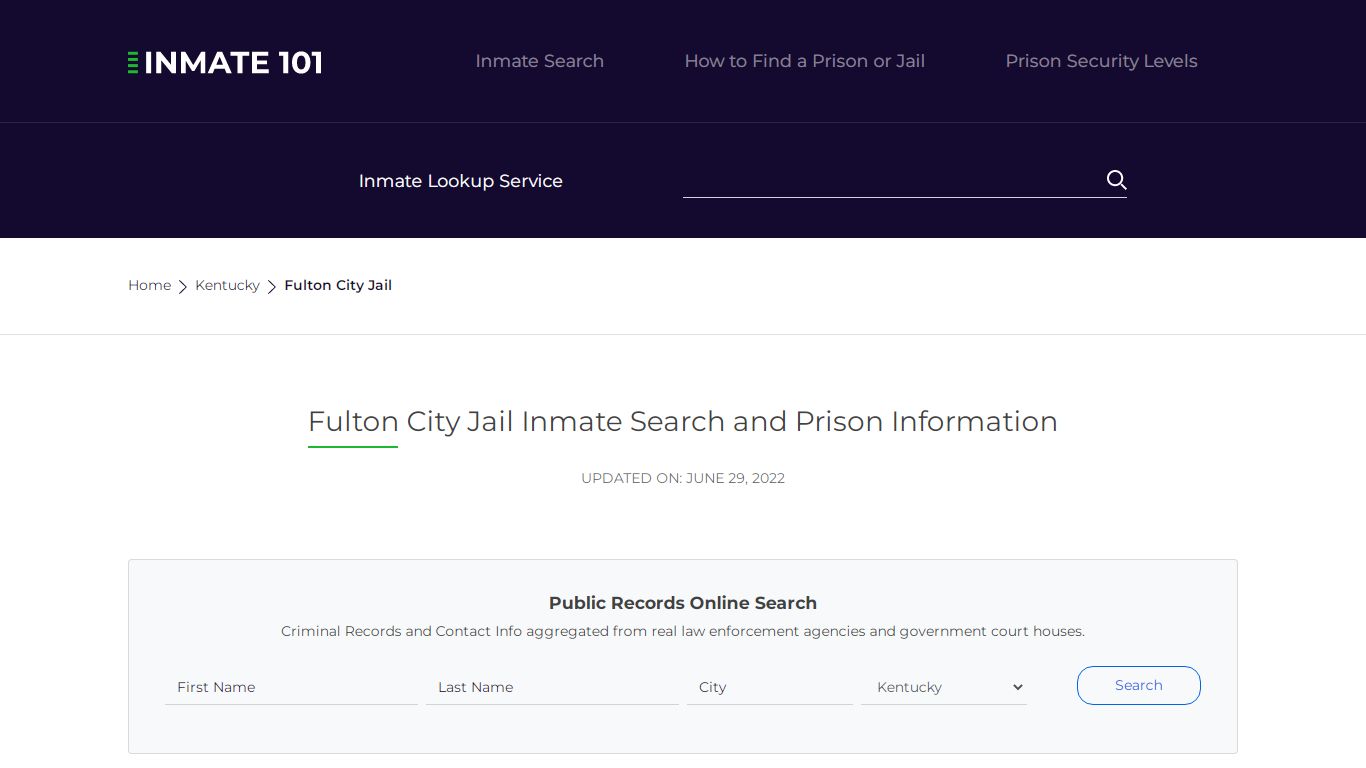Fulton City Jail Inmate Search and Prison Information
